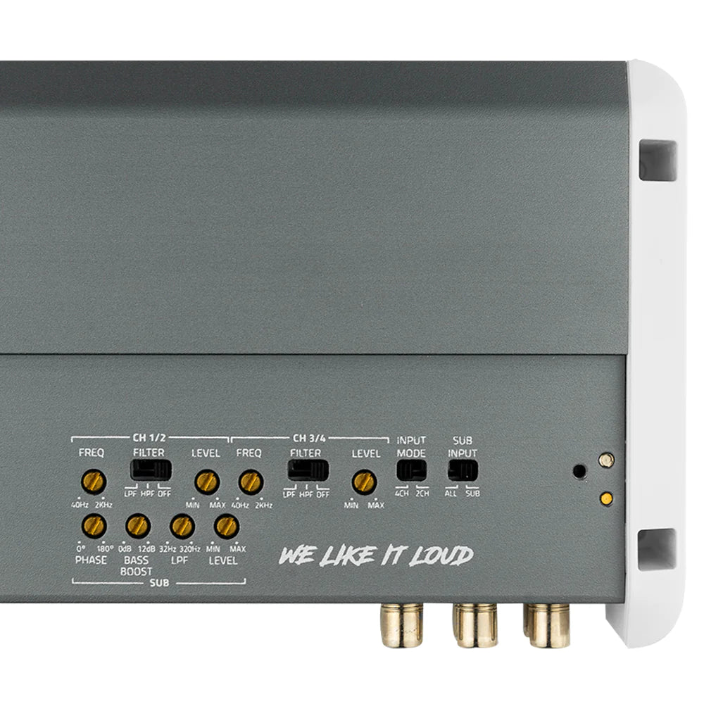 NXL 5-Channel Full-Range Class D IPX5 Marine Amplifier 4 x 150 @ 4-Ohm and 1 x 600 watts RMS @ 2 Ohm