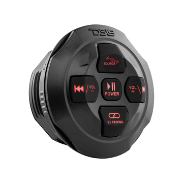 DS18 HYDRO BTRC-R Marine Round Waterproof Universal Bluetooth Streaming Audio Receiver with Functions Control (Works with android and iPhone)
