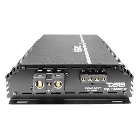 DS18 EXL-P4000X1D – 1 Channel Class D Car Amplifier – RMS Power @ 1 Ohm 4000W x 1CH – Made in Korea