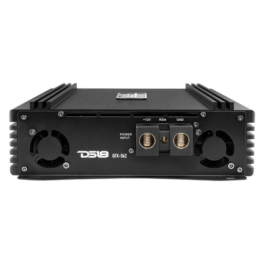 DS18 GFX-5K2 – Full-Range Class D 1-Channel Monoblock Amplifier – 5000 Watts RMS, 2-Ohms