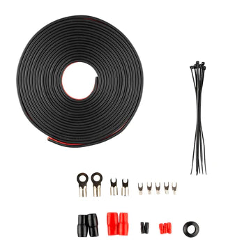 DS18 OFCKIT4 4-GA OFC Ultra Flex 100% Cooper Installation Kit For Car Amplifiers