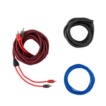 DS18 OFCKIT4 4-GA OFC Ultra Flex 100% Cooper Installation Kit For Car Amplifiers