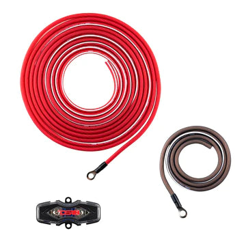 DS18 OFCKIT8 8-GA OFC Ultra Flex 100% Cooper Installation Kit For Car Amplifiers