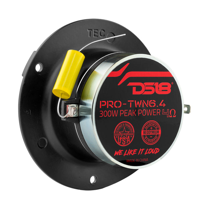 DS18 PRO-TWN6.4 4" PRO High Compression Neodymium Tweeter 1.25" Voice Coil 4 Ohm
