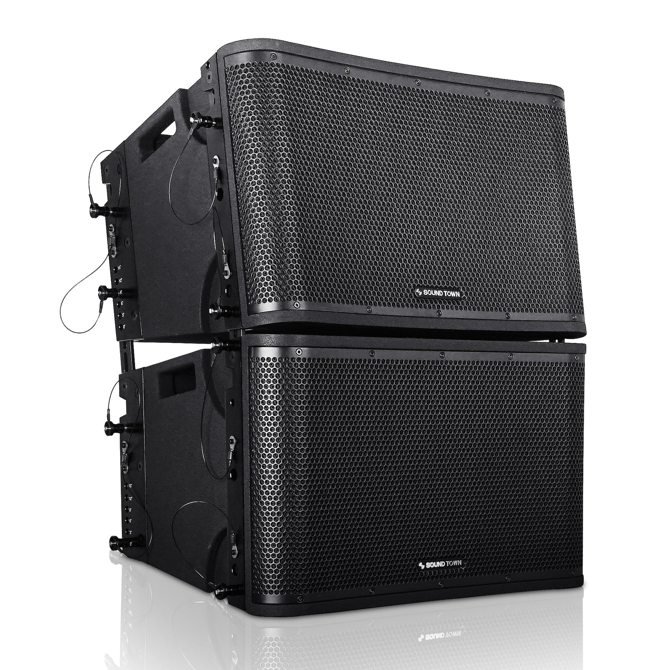 ZETHUS-112B-PAIR | ZETHUS SERIES PAIR OF 12" TWO-WAY CONSTANT CURVATURE LINE ARRAY LOUDSPEAKER SYSTEM, FULL-RANGE/BI-AMP SWITCHABLE, BLACK