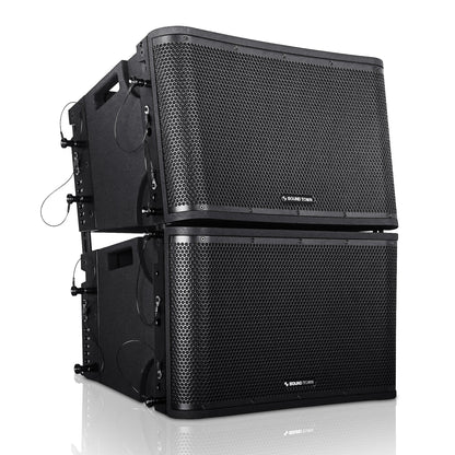 ZETHUS-112B-PAIR | ZETHUS SERIES PAIR OF 12" TWO-WAY CONSTANT CURVATURE LINE ARRAY LOUDSPEAKER SYSTEM, FULL-RANGE/BI-AMP SWITCHABLE, BLACK