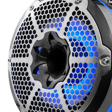 DS18 HYDRO NXL-X8TPNEO/BK 8" Marine Water Resistant Wakeboard Tower Neodymium Speaker with Built-in passive Radiator Bass Enhancer, 1" Driver and RGB LED Light 550 Watts - Black