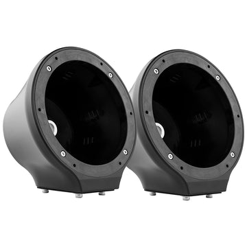 DS18 EN-JS6 6.5" Universal Flat Mount Kick Panel Speaker Pod Jet Ski, Jeeps, Motorcycles RGB LED Lights - 1 Pair No Speakers or Grills