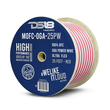 DS18 HYDRO MOFC0GA25P Marine Tinned 100% Copper OFC Power Wire 0-GA 25 Feet
