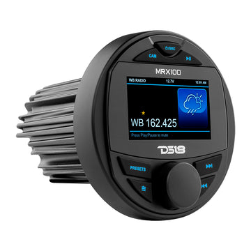DS18 HYDRO MRX100 Marine Head Unit Video TFT LCD Screen, Bluetooth, 2 Zones, 4 Volts Output, BT, 4x50 Watts MAX