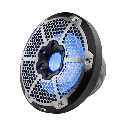 DS18 HYDRO NXL-10SUB/BK 10" Marine Water Resistant Subwoofer with Integrated RGB Lights 600 Watts SVC 4-Ohm - Black