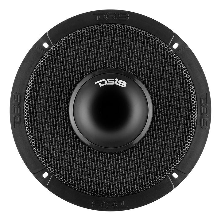 DS18 PRO-HY8.4MSL PRO 8" Shallow Hybrid Mid-Range Loudspeaker with Built-in Driver 400 Watts 4-Ohm - Grill Included