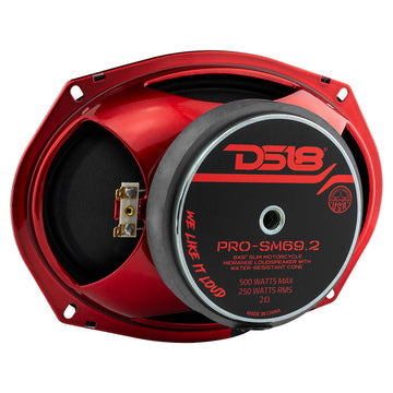 DS18 PRO-SM69.2 6x9" Shallow Water Resistant Mid-Range Loudspeaker 550 Watts 2-Ohm