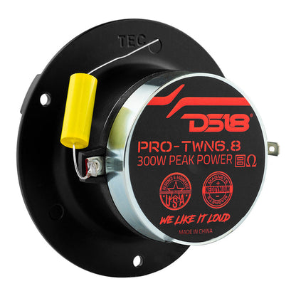 DS18 PRO-TWN6.8 4" PRO High Compression Neodymium Tweeter 1.25" Voice Coil 8 Ohm