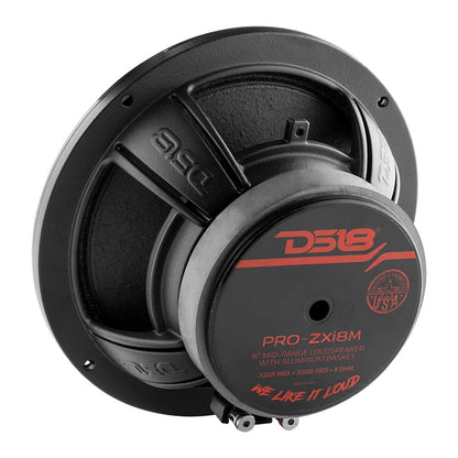 DS18 PRO-ZXI8M 8" Mid-Range Car Audio Loudspeaker 700 Watts 8-Ohms
